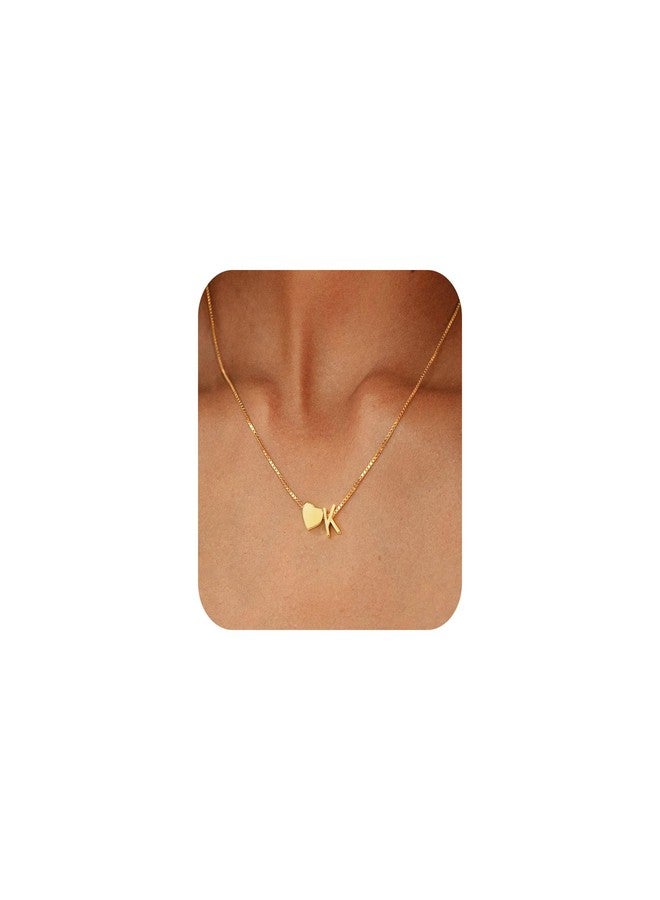 BAYLAY Initial Necklaces for Women Girls - 18K Gold Plated Letter K Initial Necklace Heart Necklace Gold Necklace for Women Teen Girl Gifts Gold Jewelry Christmas Gifts for Her Women Mom Grandma - Image 1